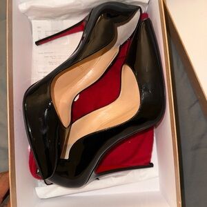 Christian Louboutin Black Patent Leather Heels— HOT CHICK